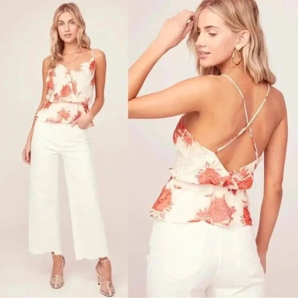NWT‎ ASTR Strappy Floral Chiffon Cami - Picture 3 of 9